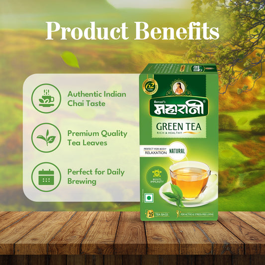 Maharani Green Tea - Natural 25 Tea Bags